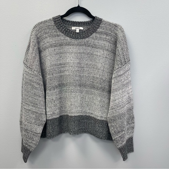 Splendid Sweaters - Splendid Lyla Colorblock Wool-Blend Sweater in Grey Marl, XL - NWOT